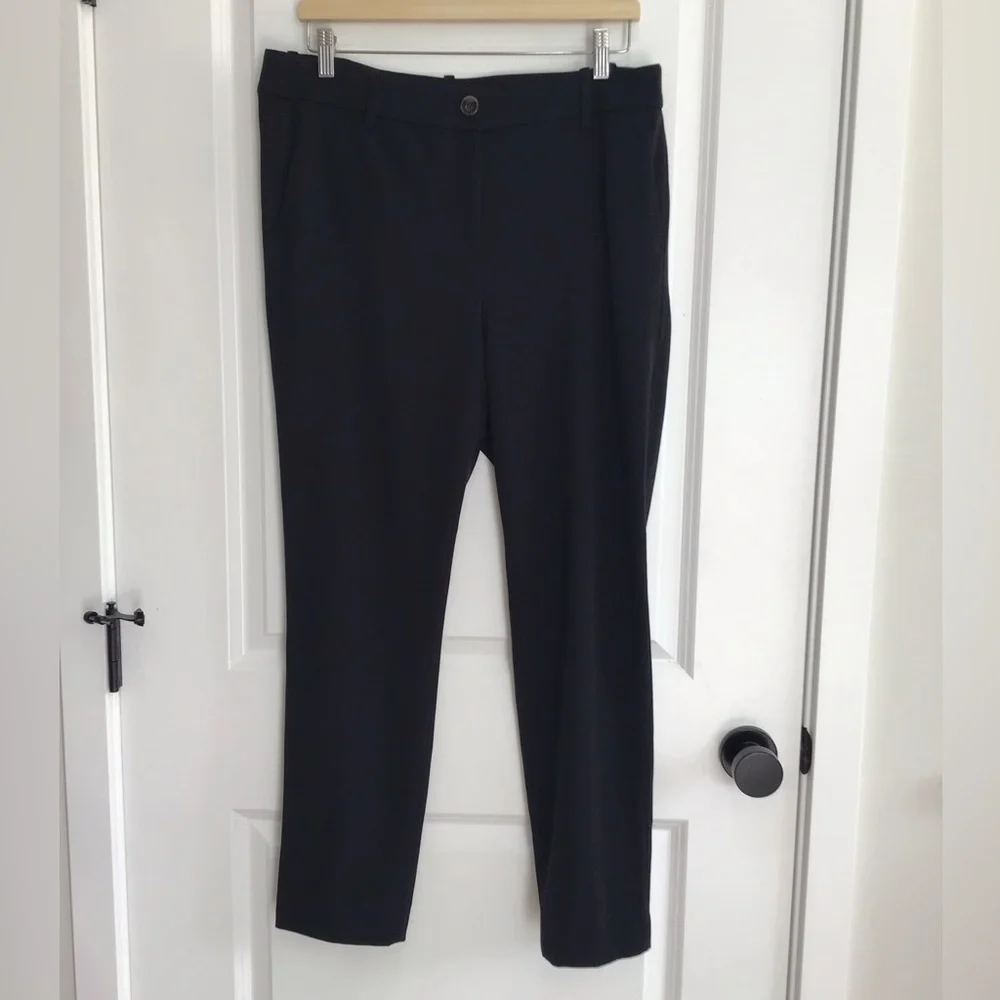 J Crew Women's Black Polyester Viscose Elastane Blend Dress Pants‎ Size 12 NWT